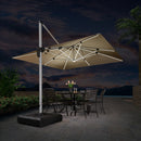 PURPLE LEAF Parasol De Jardin Extérieur avec LED Parasol Déporté Toit à Double Rotatif 360° Parasol Excentré Inclinable Parasol Terrasse Extérieur