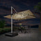 PURPLE LEAF Parasol De Jardin Extérieur avec LED Parasol Déporté Toit à Double Rotatif 360° Parasol Excentré Inclinable Parasol Terrasse Extérieur