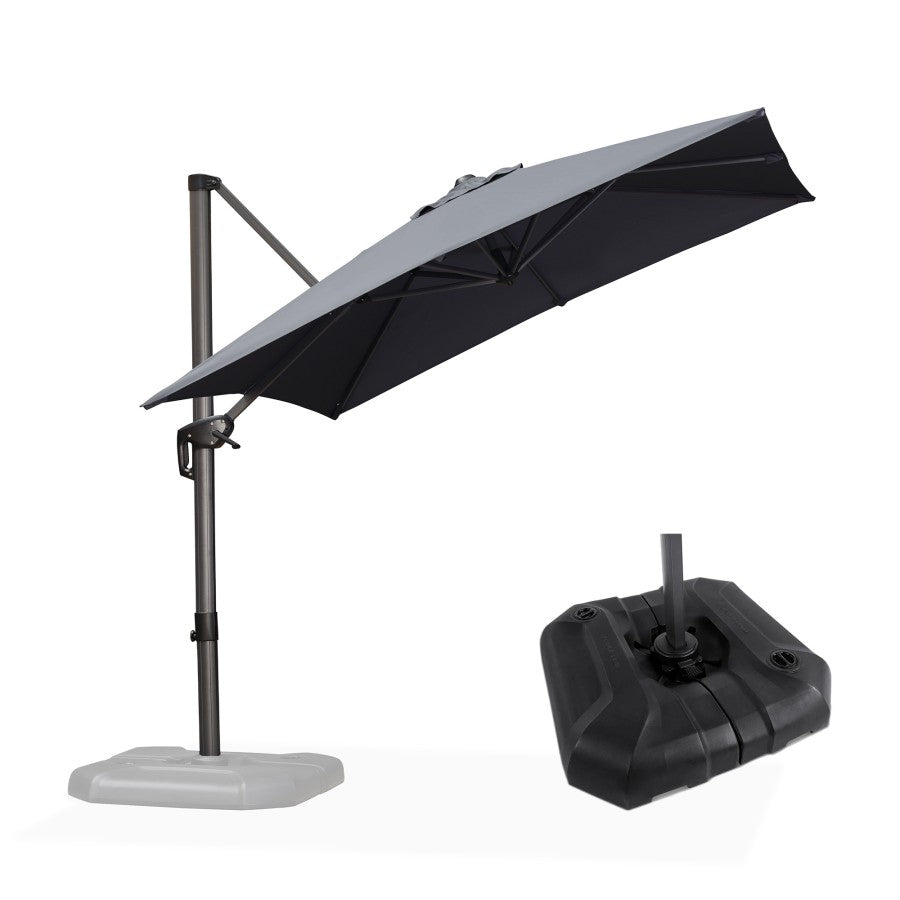 PURPLE LEAF Parasol Déporté de Jardin Économique Carré avec socle