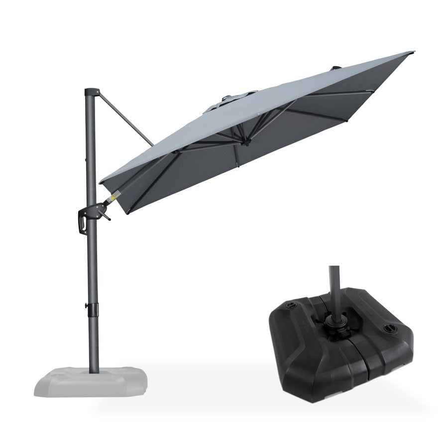 PURPLE LEAF Parasol Déporté de Jardin Économique Carré avec socle