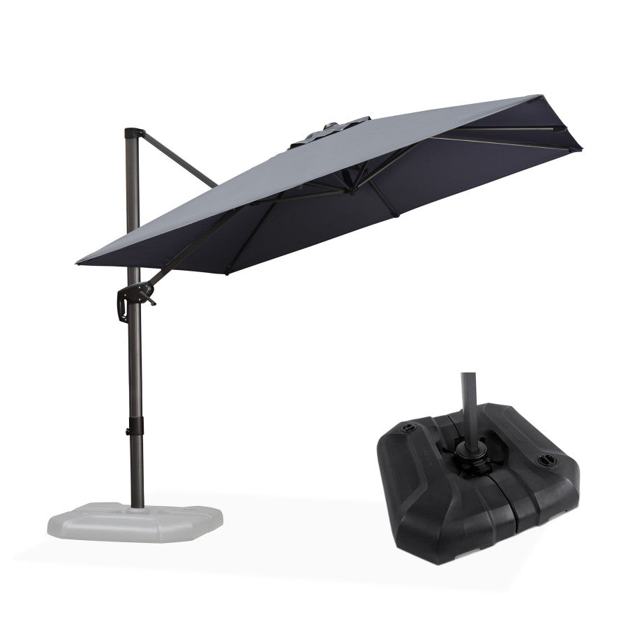 PURPLE LEAF Parasol Déporté de Jardin Économique Carré avec socle