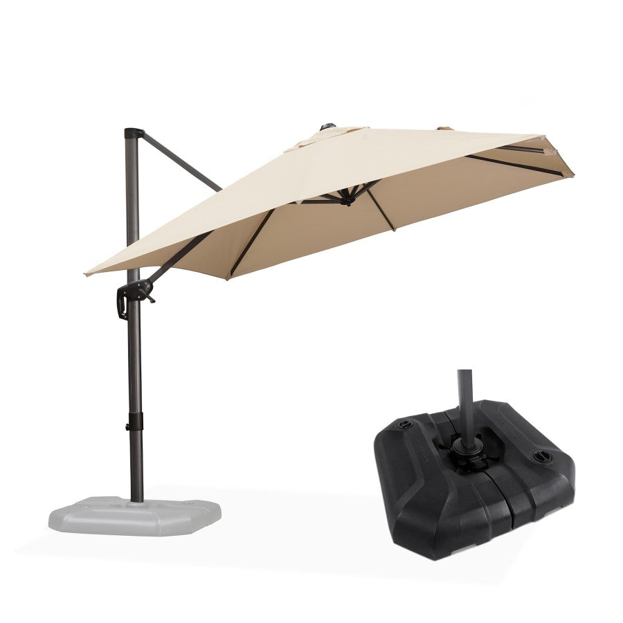 PURPLE LEAF Parasol Déporté de Jardin Économique Carré avec socle