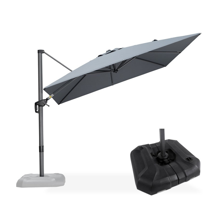 PURPLE LEAF Parasol Déporté de Jardin Économique Carré avec socle