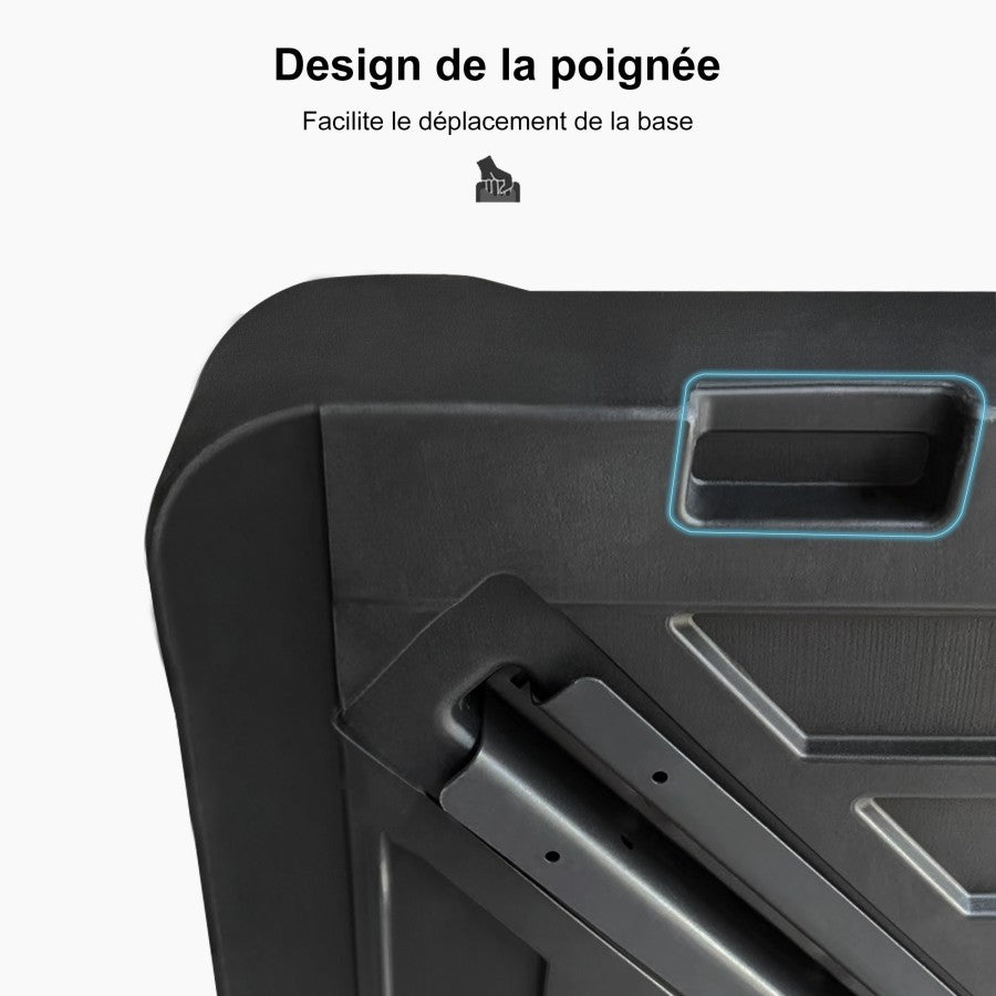 Base Compatible avec les Parasols Économiques à Cadre Gris Acier