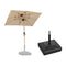 PURPLE LEAF Parasol Droit Inclinable Grain de Bois de Marché Carré Rectangle Rond avec socle