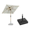 PURPLE LEAF Parasol Droit Inclinable Grain de Bois de Marché Carré Rectangle Rond avec socle