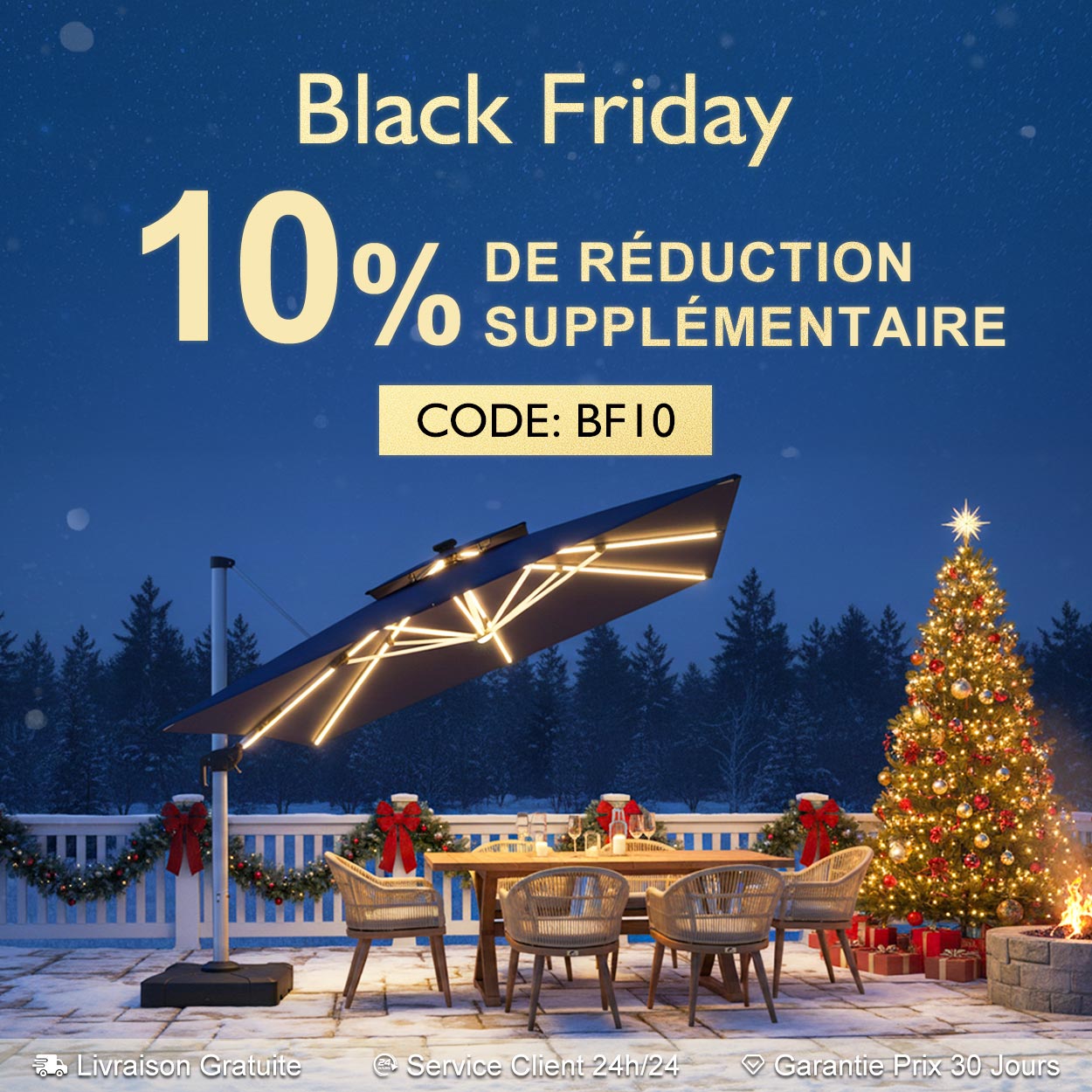 PURPLE LEAF Parasol Déporté Inclinable Rectangulaire, Parasol De Jardin Extérieur Toit à Double Rotatif 360°, Parasol Terrasse Extérieur