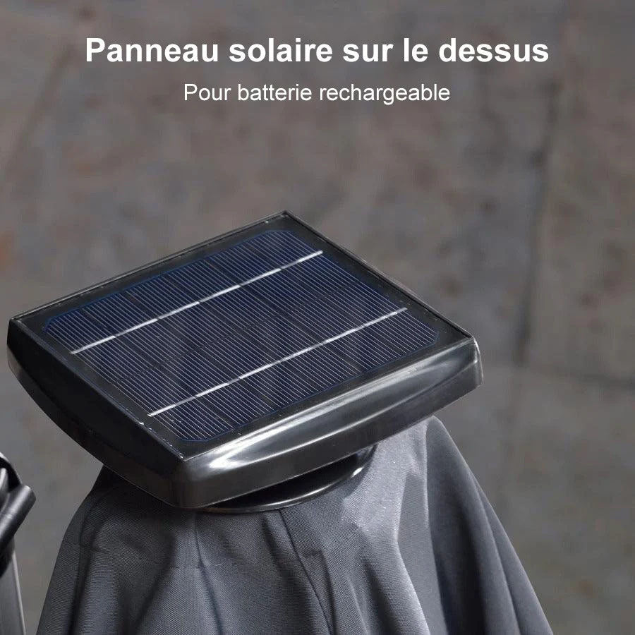 PURPLE LEAF Parasol De Jardin Exterieur Rectangulaire avec LED Parasol Déporté Toit à Double Rotatif 360° Parasol Excentré Inclinable Parasol Terrasse Exterieur