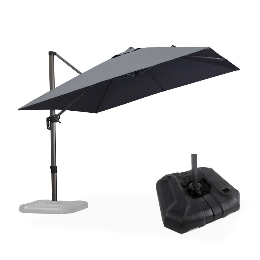 PURPLE LEAF Parasol Déporté de Jardin Économique Carré avec socle