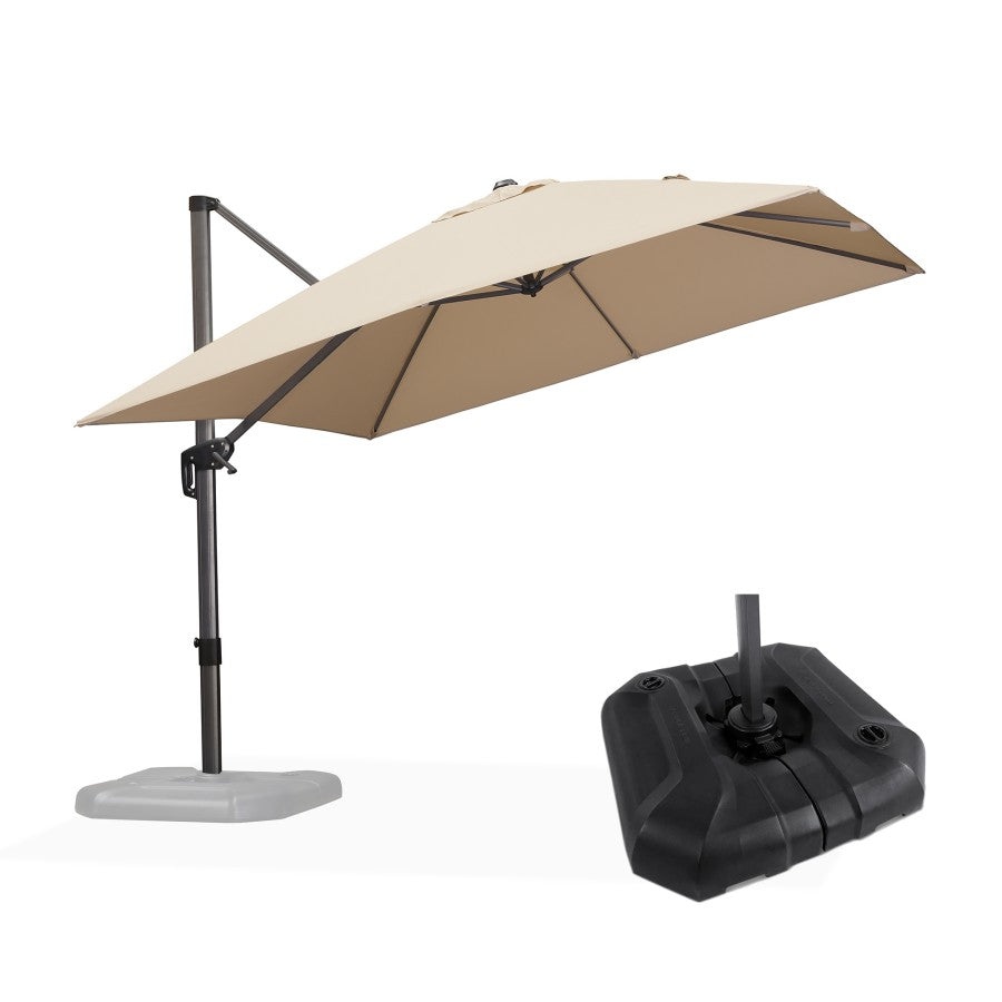 PURPLE LEAF Parasol Déporté de Jardin Économique Carré avec socle