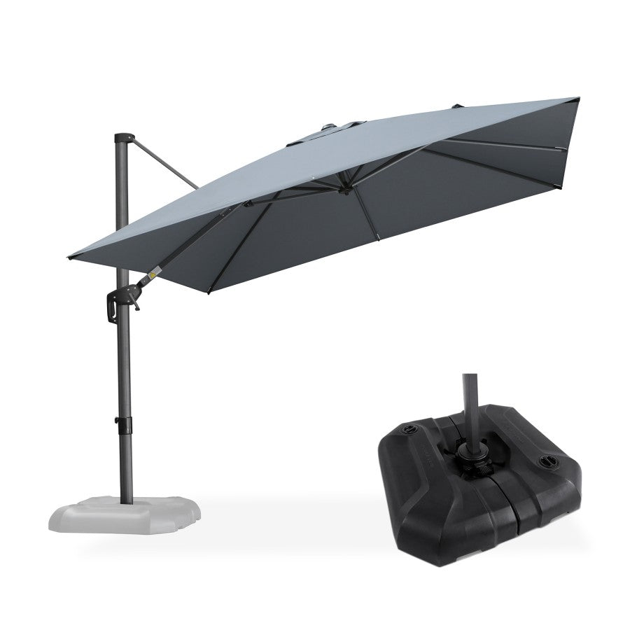 PURPLE LEAF Parasol Déporté de Jardin Économique Carré avec socle