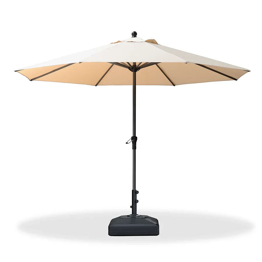 PURPLE LEAF Parasol en Aluminium à Mât Droit, Parasol d'Extérieur,Convient aux Jardins, Terrasses et abords de  Piscine ,Avec Socle