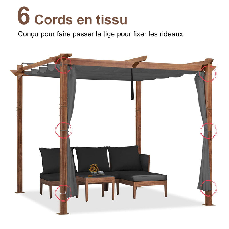 PURPLE LEAF Housse de Protection Solaire de Pergola Dépliable – Housse de Remplissage en Tissu Résistant pour Terrasses et Vérandas