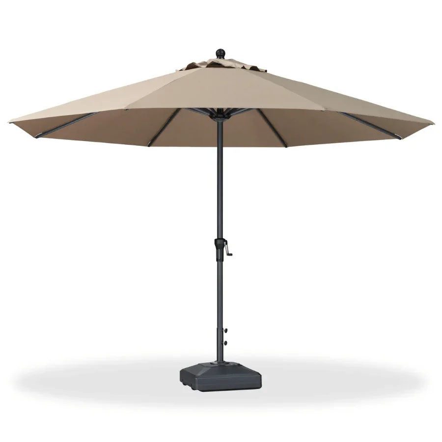 PURPLE LEAF Parasol en Aluminium à Mât Droit, Parasol d'Extérieur,Convient aux Jardins, Terrasses et abords de  Piscine ,Avec Socle