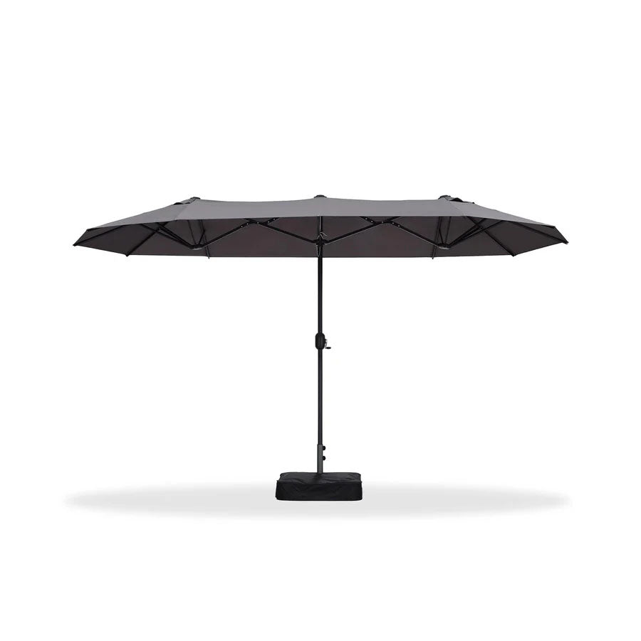PURPLE LEAF Parasol de Jardin Extérieur, Grand Parasol Double avec Base, pour Terrasse, Jardin, Balcon et Piscine