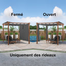 PURPLE LEAF Housse de Protection Solaire de Pergola Dépliable – Housse de Remplissage en Tissu Résistant pour Terrasses et Vérandas