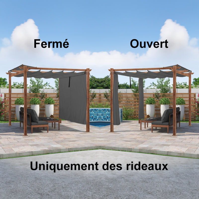PURPLE LEAF Housse de Protection Solaire de Pergola Dépliable – Housse de Remplissage en Tissu Résistant pour Terrasses et Vérandas