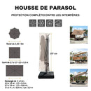 PURPLE LEAF Housse de parasol déporté avec fermeture éclair pour parasol extérieur et parasol de patio