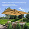 PURPLE LEAF Parasol Déporté Inclinable, Parasol De Jardin Exterieur Toit à Double Rotatif 360°,Parasol Terrasse Exterieur Luxueux
