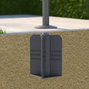 PURPLE LEAF Base de parasol de terrasse décalée remplie de sable/d'eau carrée