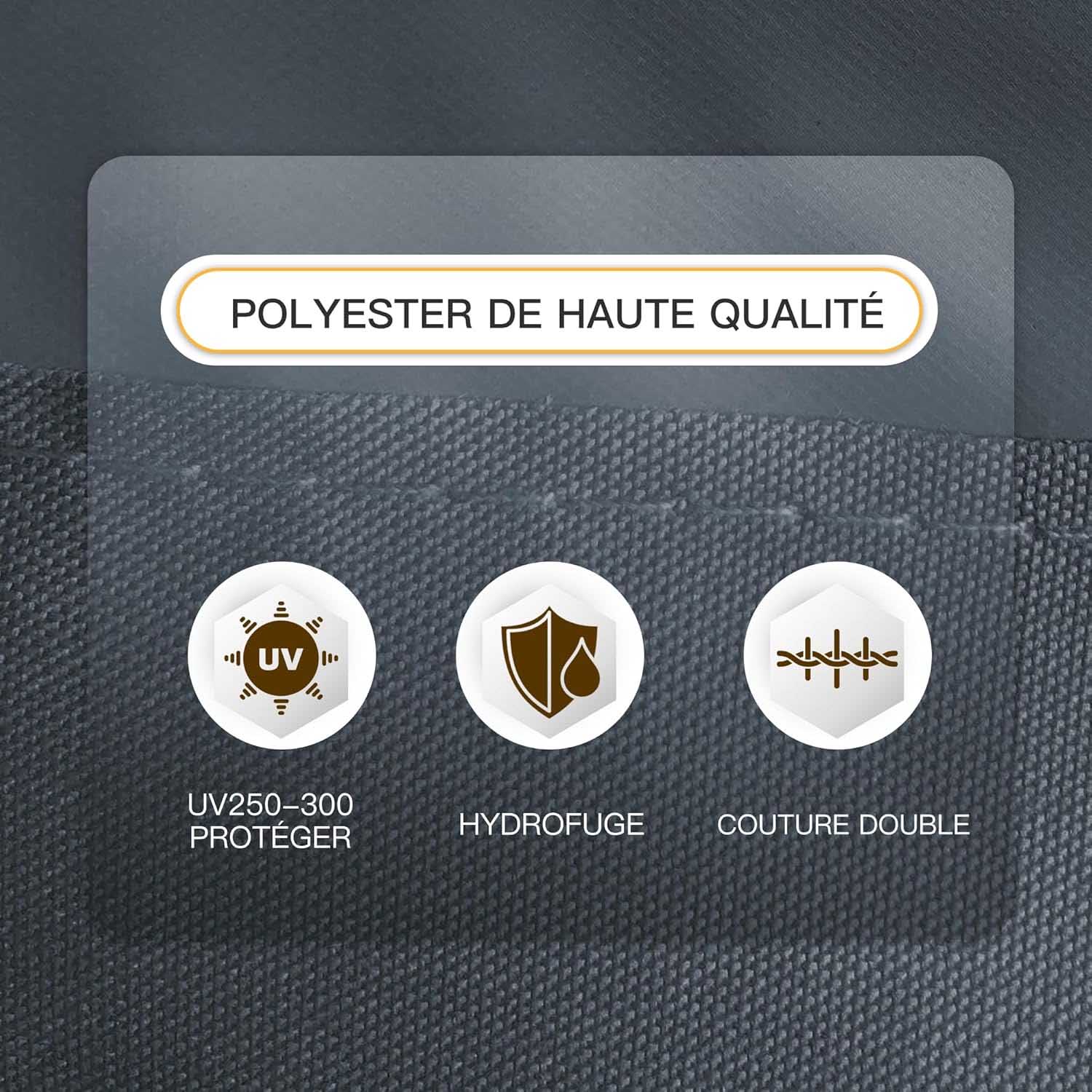 PURPLE LEAF Housse de parasol déporté avec fermeture éclair pour parasol extérieur et parasol de patio