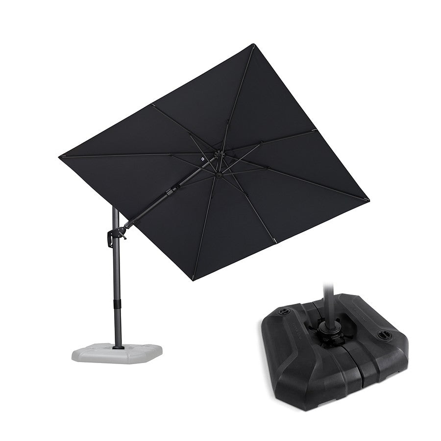 PURPLE LEAF Parasol Déporté Inclinable Gauche Droite Carré et Rectangulaire avec socle