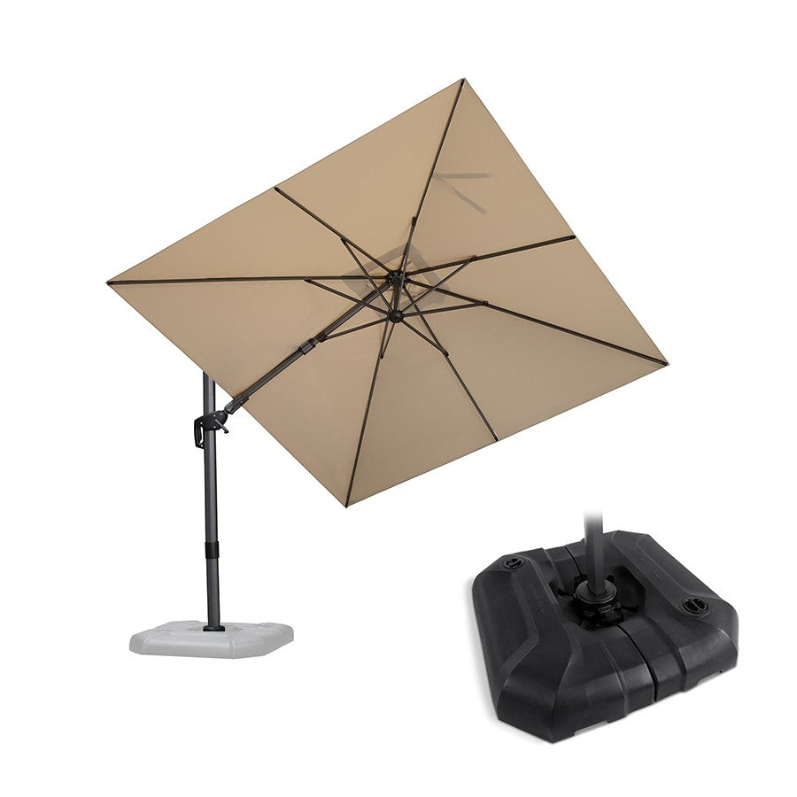 PURPLE LEAF Parasol Déporté Inclinable Gauche Droite Carré et Rectangulaire avec socle