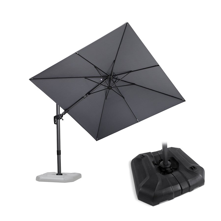 PURPLE LEAF Parasol Déporté Inclinable Gauche Droite Carré et Rectangulaire avec socle