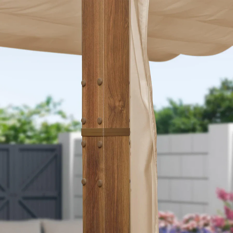 PURPLE LEAF Housse de Protection Solaire de Pergola Dépliable – Housse de Remplissage en Tissu Résistant pour Terrasses et Vérandas