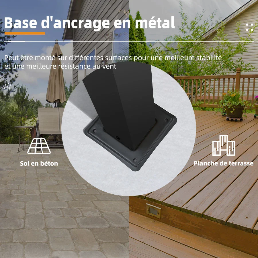 PURPLE LEAF Pergola Aluminium Tissu Teint en Fil Pergola pour Terrasse Exterieur, Toit Coulissante, Pavillon De Jardin Guirlande Lumineuse Blanc Lait