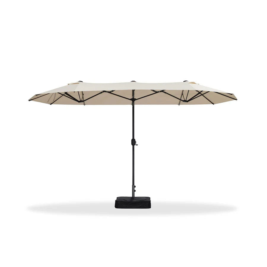 PURPLE LEAF Parasol de Jardin Extérieur, Grand Parasol Double avec Base, pour Terrasse, Jardin, Balcon et Piscine