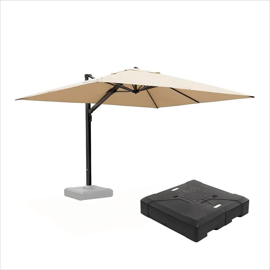 PURPLE LEAF Parasol Déporté Mégagrand Ultra-lourd Rectangulaire avec socle