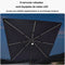 PURPLE LEAF Parasol Déporté avec LED Solaire 3 x 3 m Carré, Parasol De Jardin Extérieur Inclinable Toile Protection UV , avec socle