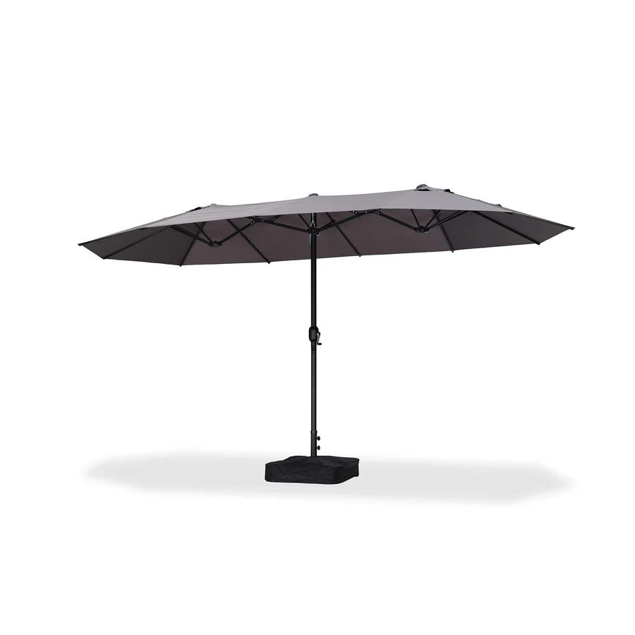 PURPLE LEAF Parasol de Jardin Extérieur, Grand Parasol Double avec Base, pour Terrasse, Jardin, Balcon et Piscine