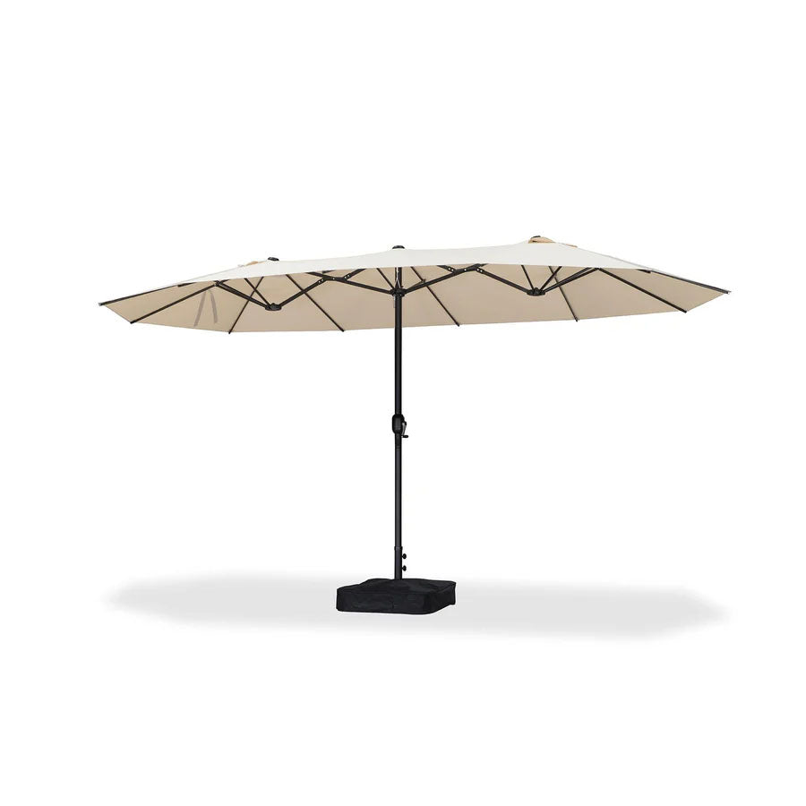 PURPLE LEAF Parasol de Jardin Extérieur, Grand Parasol Double avec Base, pour Terrasse, Jardin, Balcon et Piscine