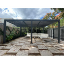 PURPLE LEAF Pergola Bioclimatique d'extérieur en aluminium à toit réglable pour terrasse et jardin grise