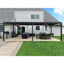 PURPLE LEAF Pergola Bioclimatique d'extérieur en aluminium à toit réglable pour terrasse et jardin grise