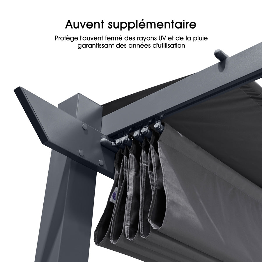 PURPLE LEAF Pergola Bioclimatique,Aluminium  Pergola,Avec Auvent,Pavillon de Jardin Rétractable,Pergola Terrasse