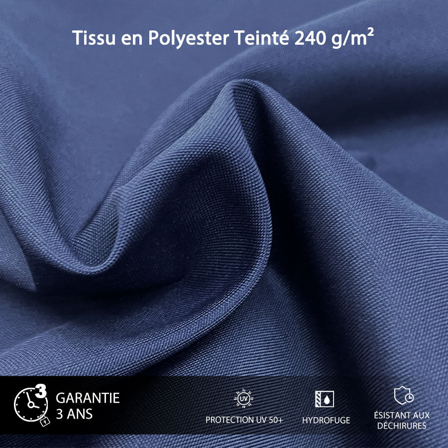 PURPLE LEAF Parasol Déporté Inclinable Rectangulaire, Parasol De Jardin Extérieur Toit à Double Rotatif 360°, Parasol Terrasse Extérieur