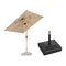 PURPLE LEAF Parasol Droit Inclinable Grain de Bois de Marché Carré Rectangle Rond avec socle