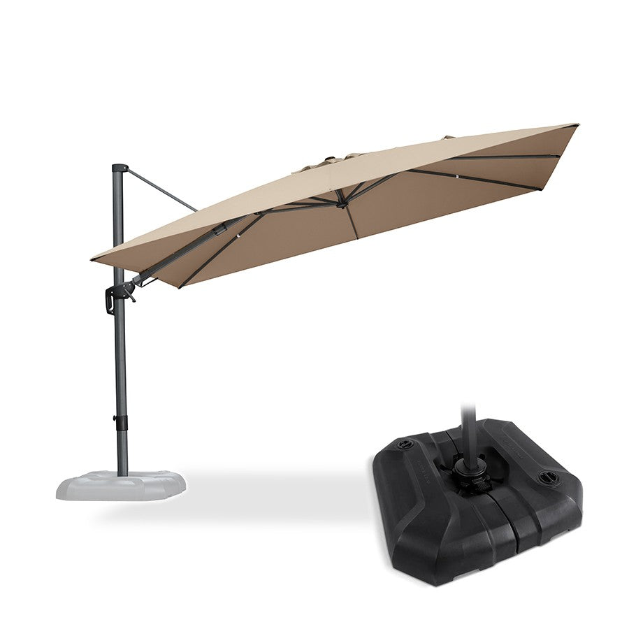 PURPLE LEAF Parasol Déporté Inclinable Gauche Droite Carré et Rectangulaire avec socle