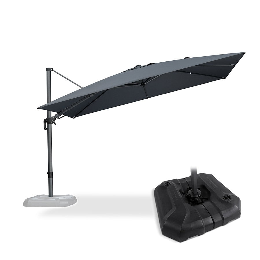 PURPLE LEAF Parasol Déporté Inclinable Gauche Droite Carré et Rectangulaire avec socle