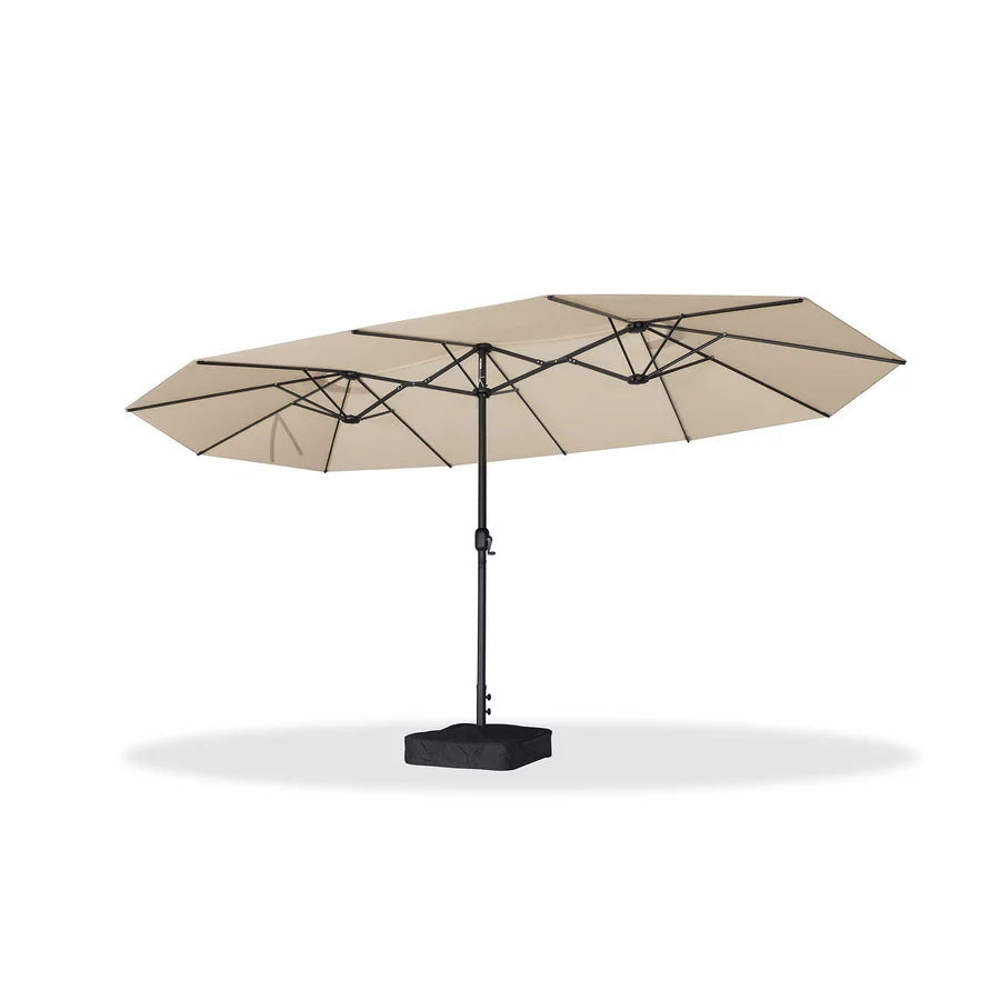 PURPLE LEAF Parasol de Jardin Extérieur, Grand Parasol Double avec Base, pour Terrasse, Jardin, Balcon et Piscine