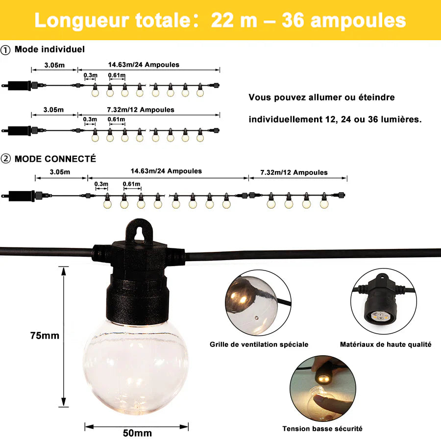 PURPLE LEAF Tonnelle de Jardin, Toit Double en Acier Galvanisé, Avec Rideaux Améliorés et Guirlandes Lumineuses Transparentes, Bronze