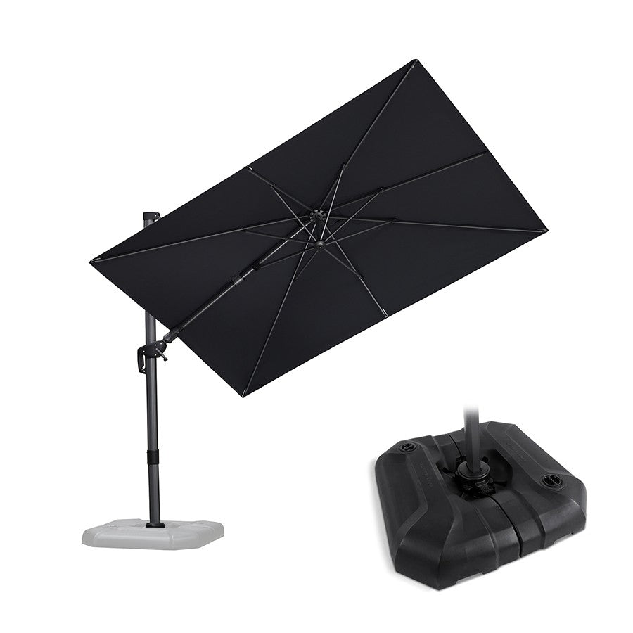 PURPLE LEAF Parasol Déporté Inclinable Gauche Droite Carré et Rectangulaire avec socle