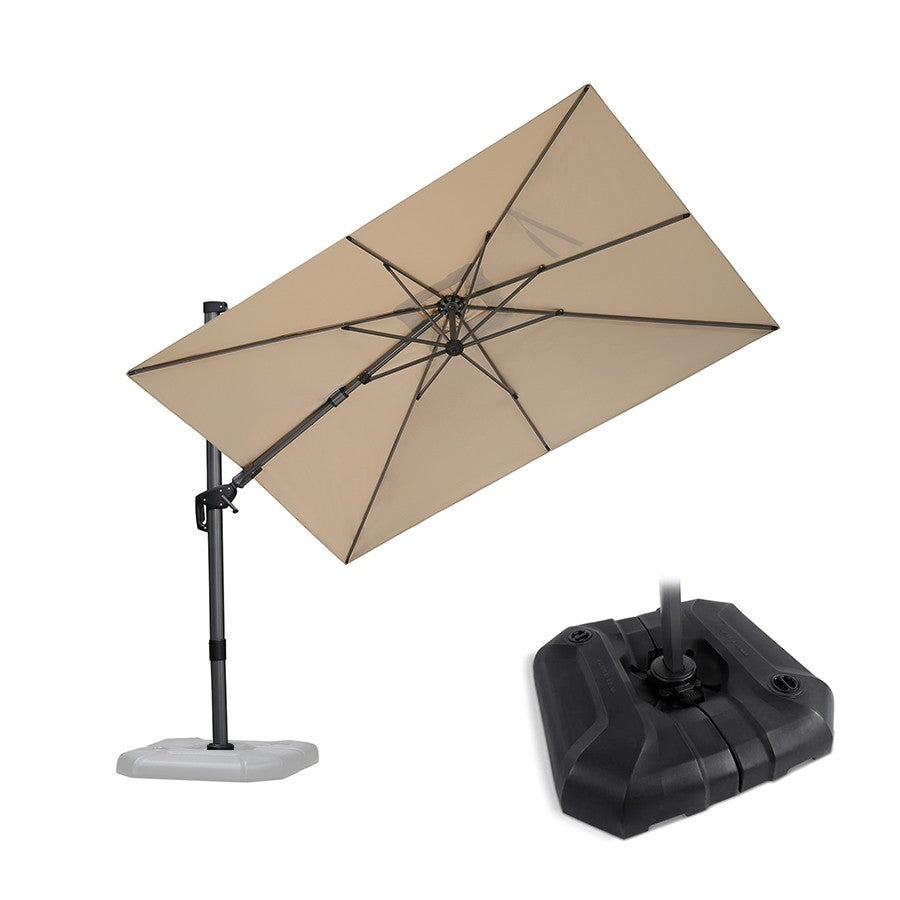 PURPLE LEAF Parasol Déporté Inclinable Gauche Droite Carré et Rectangulaire avec socle