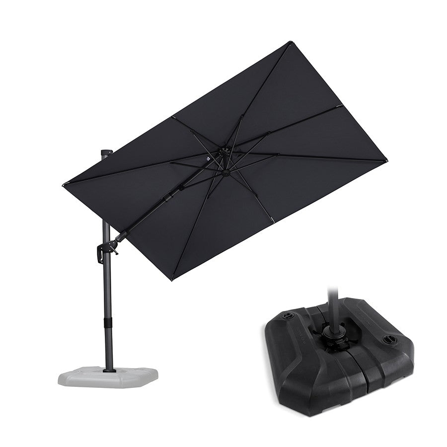 PURPLE LEAF Parasol Déporté Inclinable Gauche Droite Carré et Rectangulaire avec socle