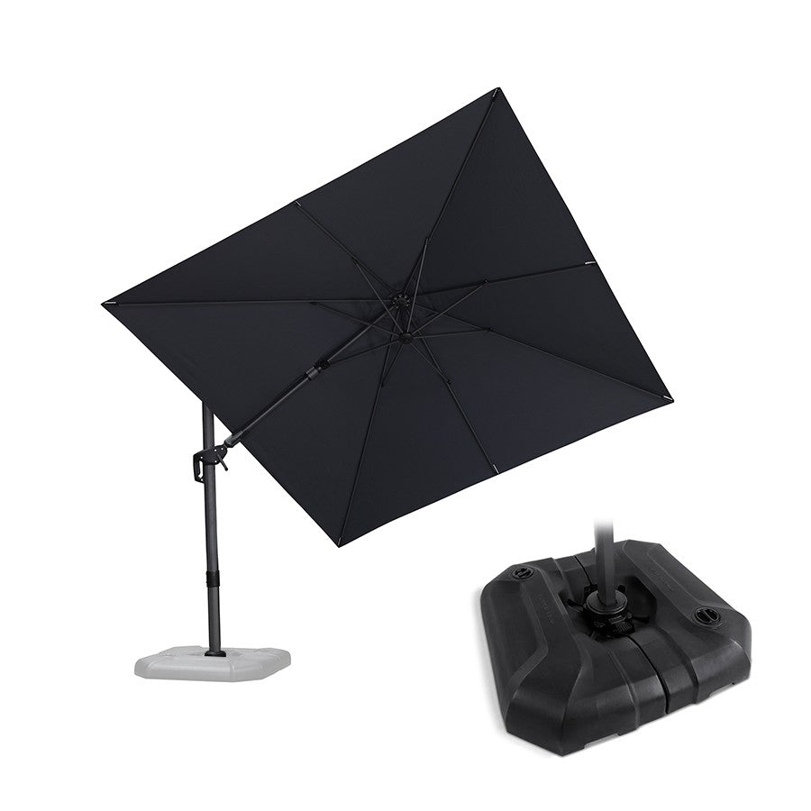 PURPLE LEAF Parasol Déporté Inclinable Gauche Droite Carré et Rectangulaire avec socle