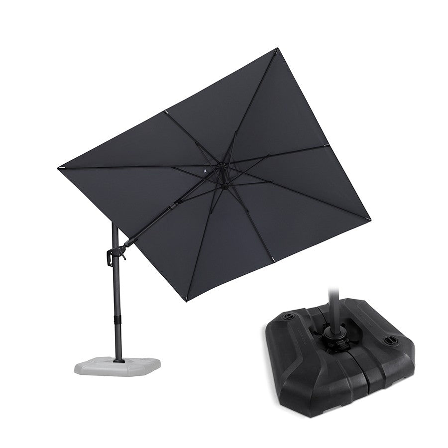 PURPLE LEAF Parasol Déporté Inclinable Gauche Droite Carré et Rectangulaire avec socle