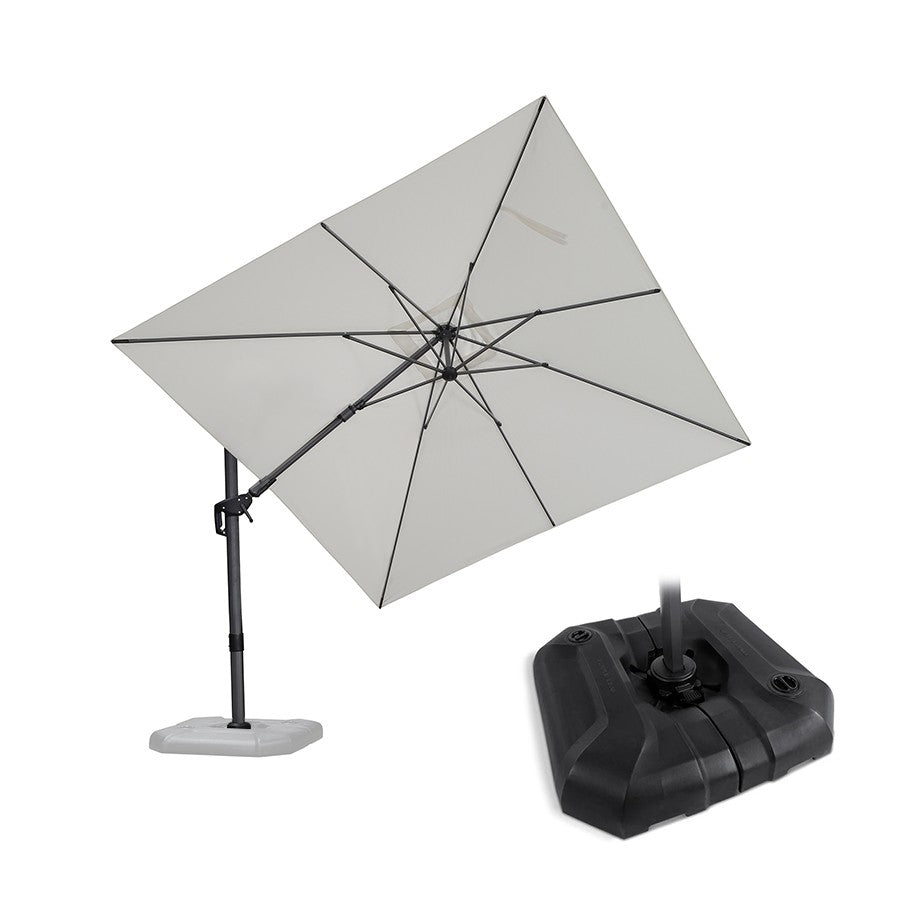 PURPLE LEAF Parasol Déporté Inclinable Gauche Droite Carré et Rectangulaire avec socle